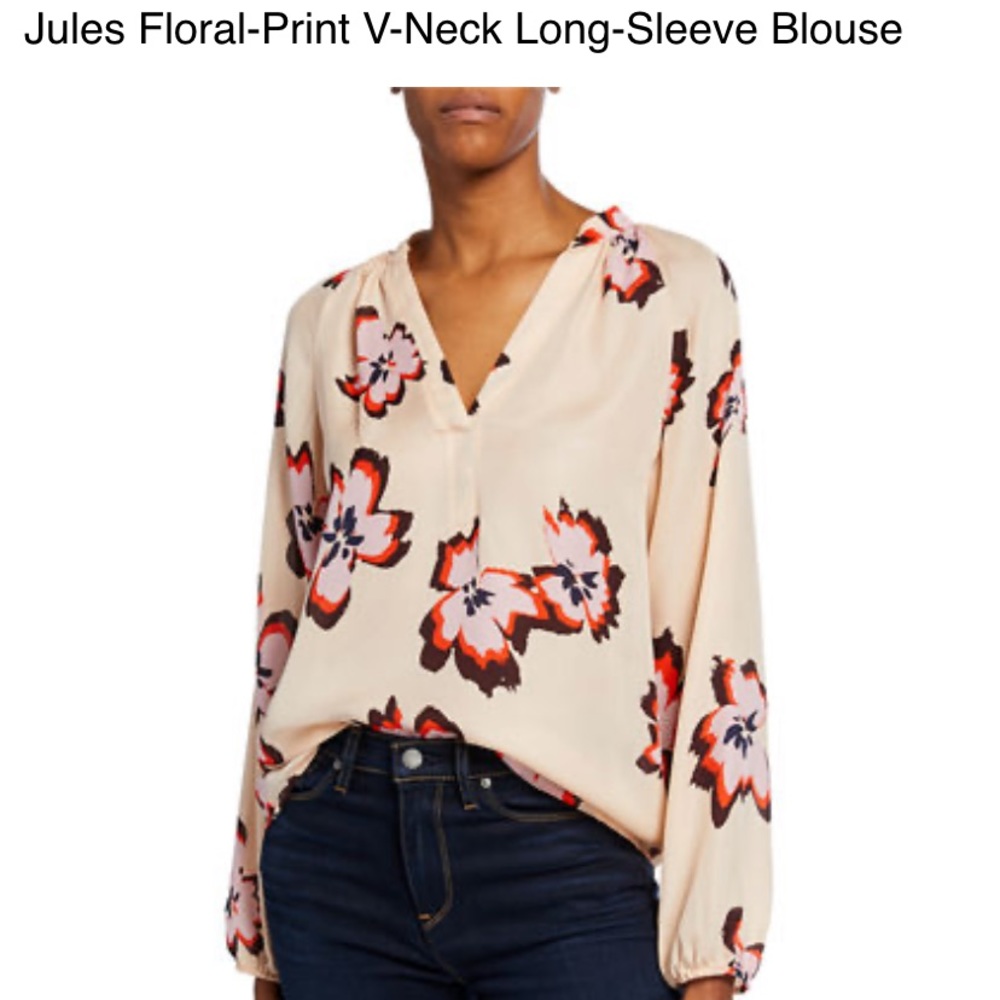 A.L.C JULES SILK FLORAL BLOUSE